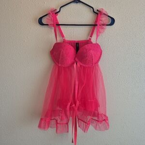 Victoria's Secret Pink Babydoll Chemise Lingerie  36C